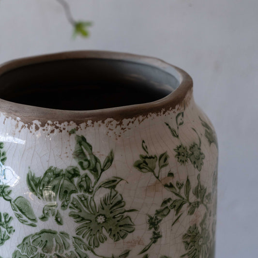 Nostalgia Green Decorative Vintage Classic Vase | Flower Pot