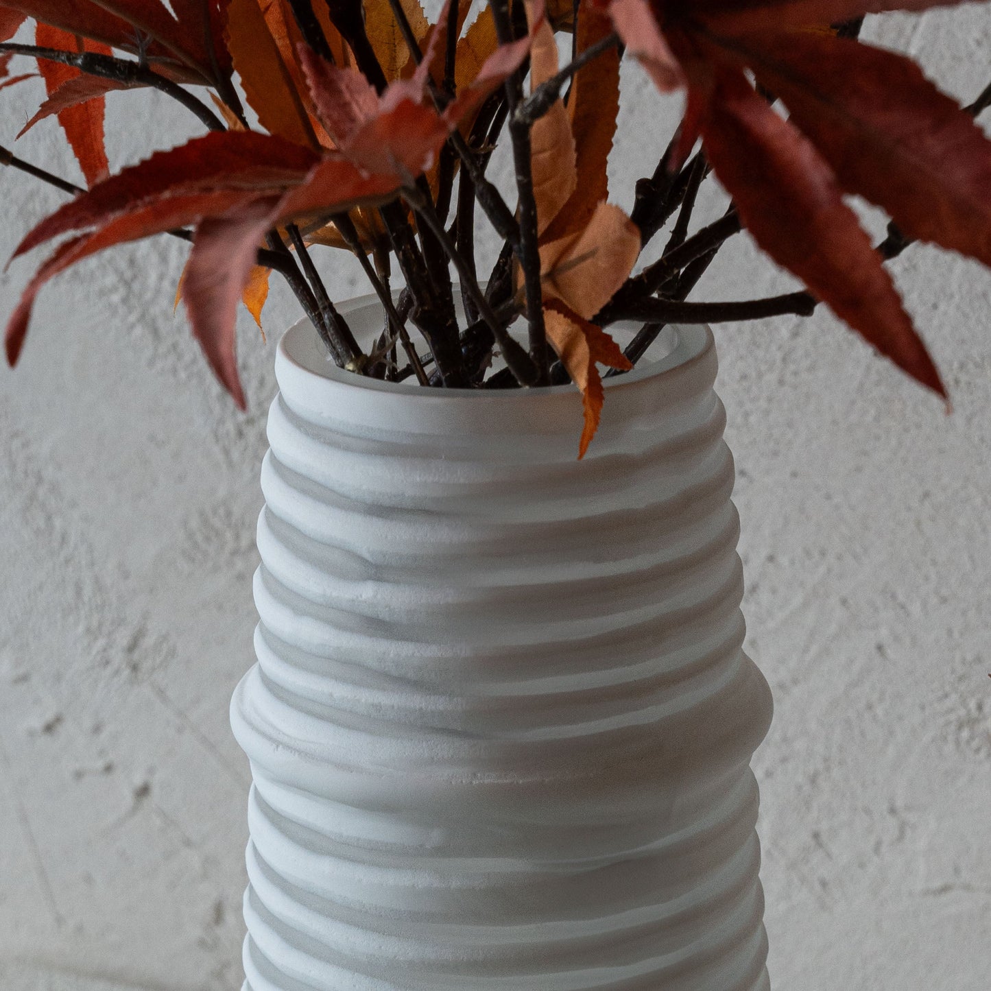 Snow Decorative Glass Vase | Flower Pot - Small